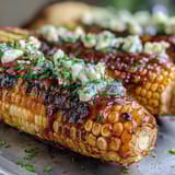 Herb-buttered BBQ corn in foil, wrapped and charred to perfection for a smoky summer side dish.