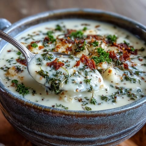 Homemade White Bean and Parmesan Soup blended until silky smooth, steaming gently in a white ceramic bowl with a spoon ready to serve.