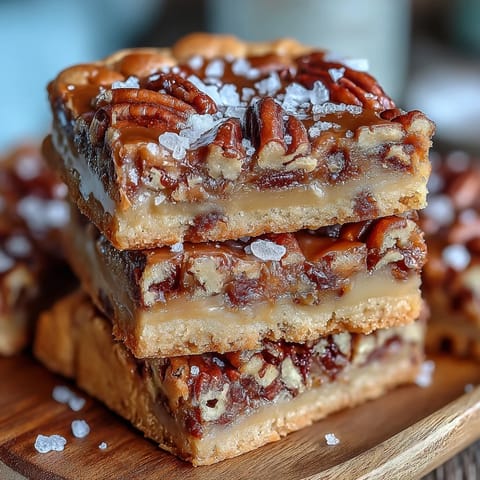 Warm butter pecan cookies with golden edges, toasted nuts, and a sprinkle of flaky sea salt for a sweet-savory bite.