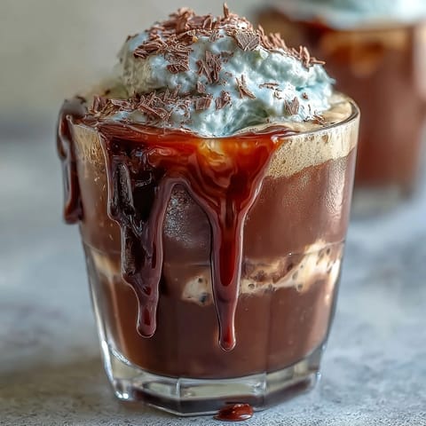Rich, silky chocolate cream drizzled over ice-cold brew coffee, offering a luxurious twist on classic cold brew in this Chocolate Cream Cold Brew recipe.
