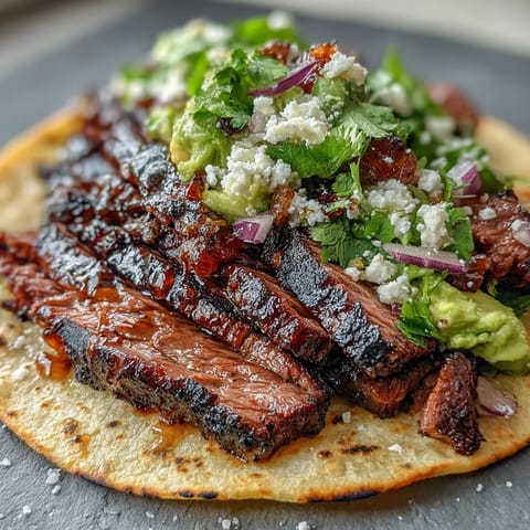 Grilled carne asada, ready for guests to build festive Cinco de Mayo tacos.