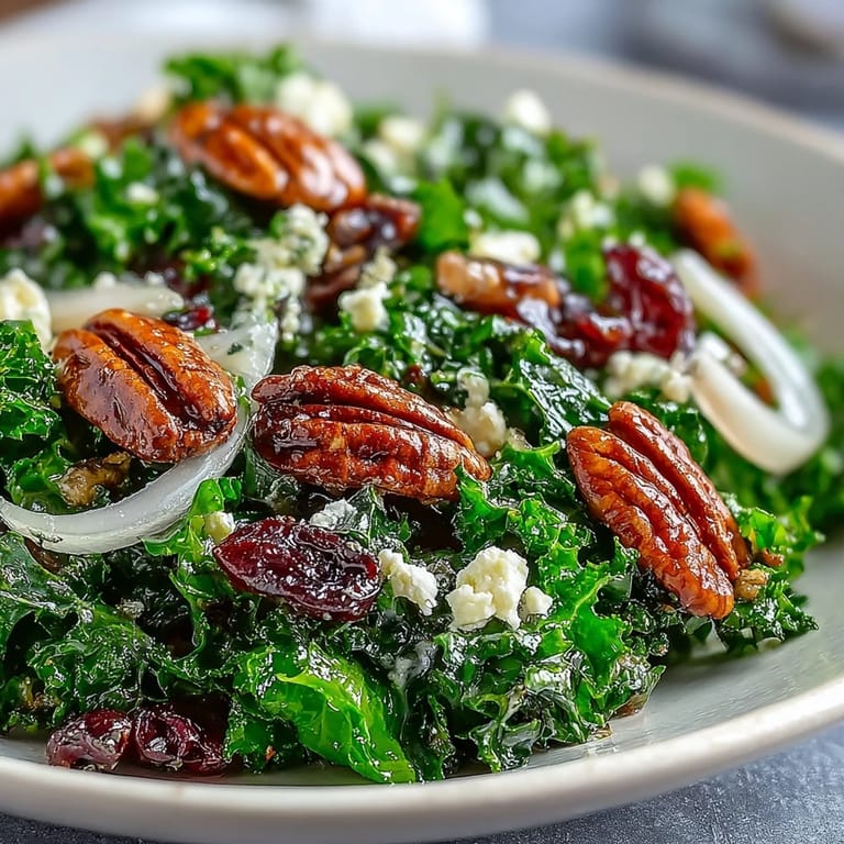 Enjoy this healthy Warm Kale Salad with Maple Mustard Dressing, perfect for lunch.