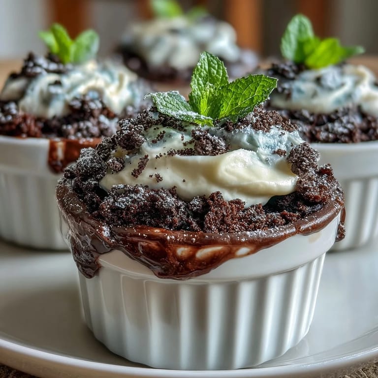 Whimsical dirt cake brownies in mini pots, a delightful Mother's Day dessert.