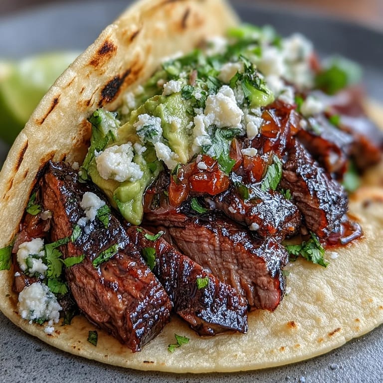 A vibrant street taco bar featuring perfectly grilled carne asada for Cinco de Mayo.