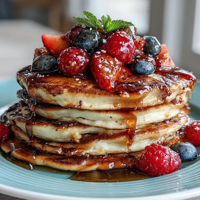 Enjoy fluffy Icelandic Skyr Pancakes, a healthy, high-protein morning meal.