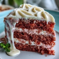 Close-up of Bridal Shower Rosé Velvet Cake with stunning gold drip.